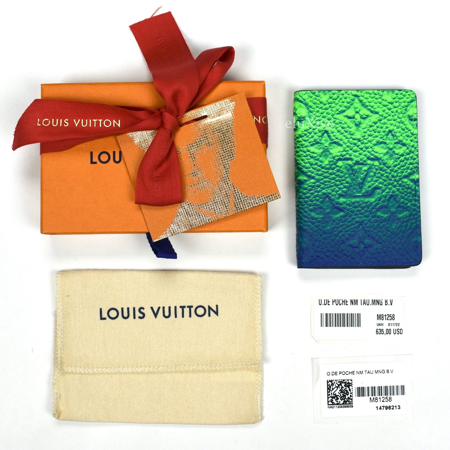 Louis Vuitton - Taurillon Leather Illusion Pocket Organizer (Blue/Green)