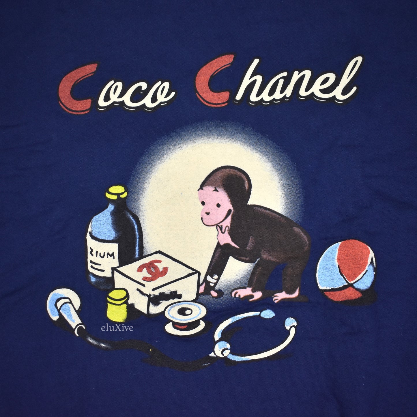 Mega Yacht - 'Chanel' Logo Curious George Sweatshirt
