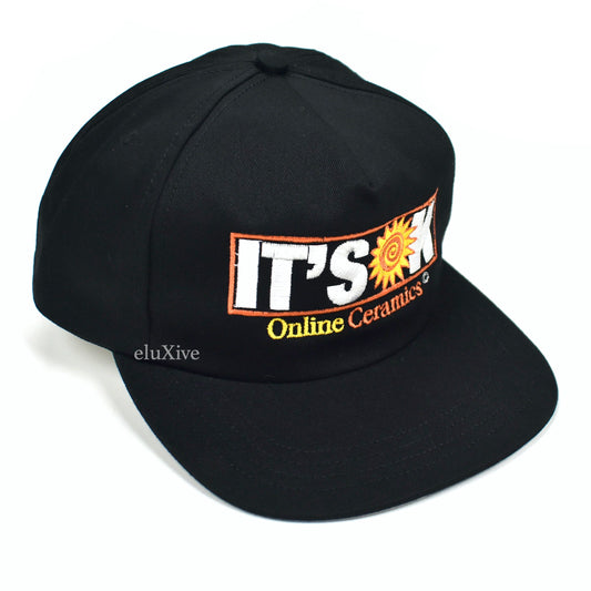 Online Ceramics - It's Ok Sun Logo Embroidered Hat (Black)