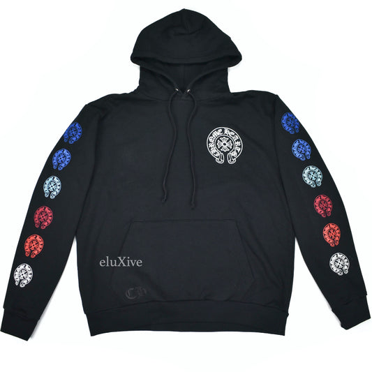 Chrome Hearts - Black Multicolor Horseshoe Logo Hoodie