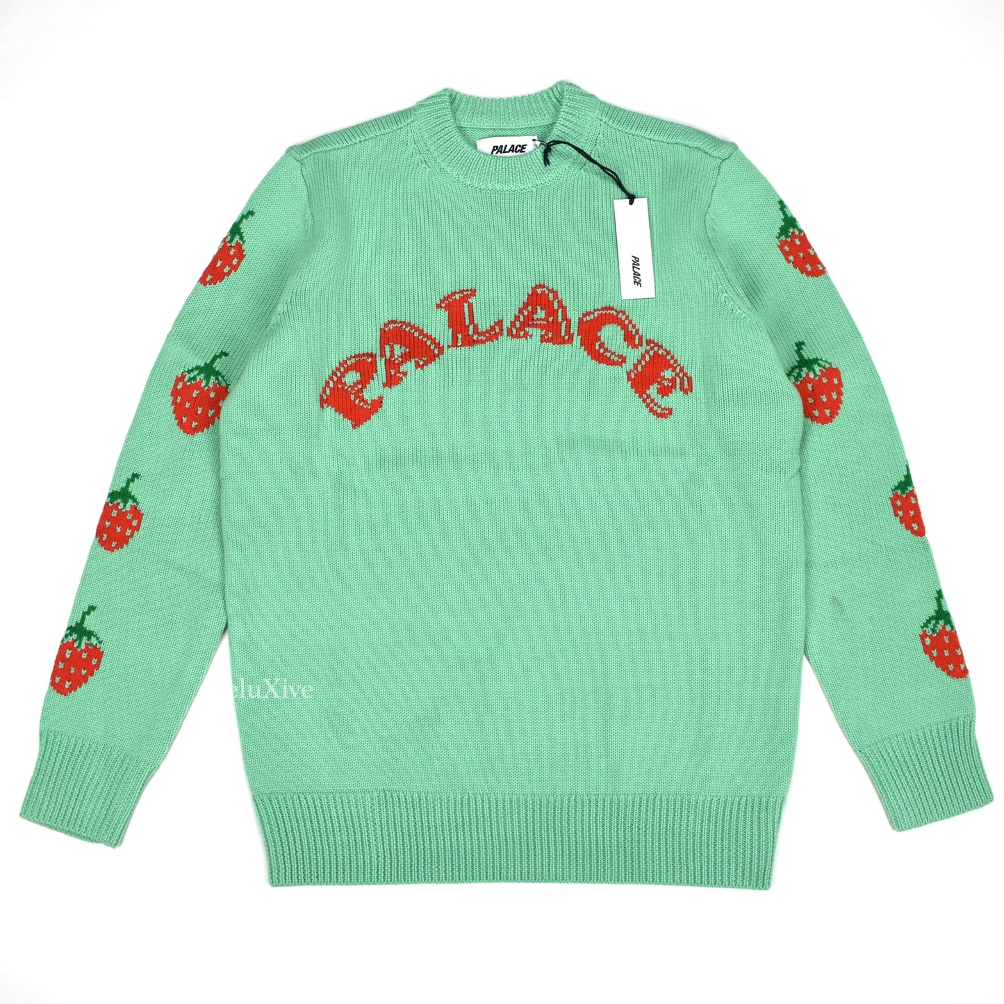 Palace - Green Strawberry Logo Knit Sweater