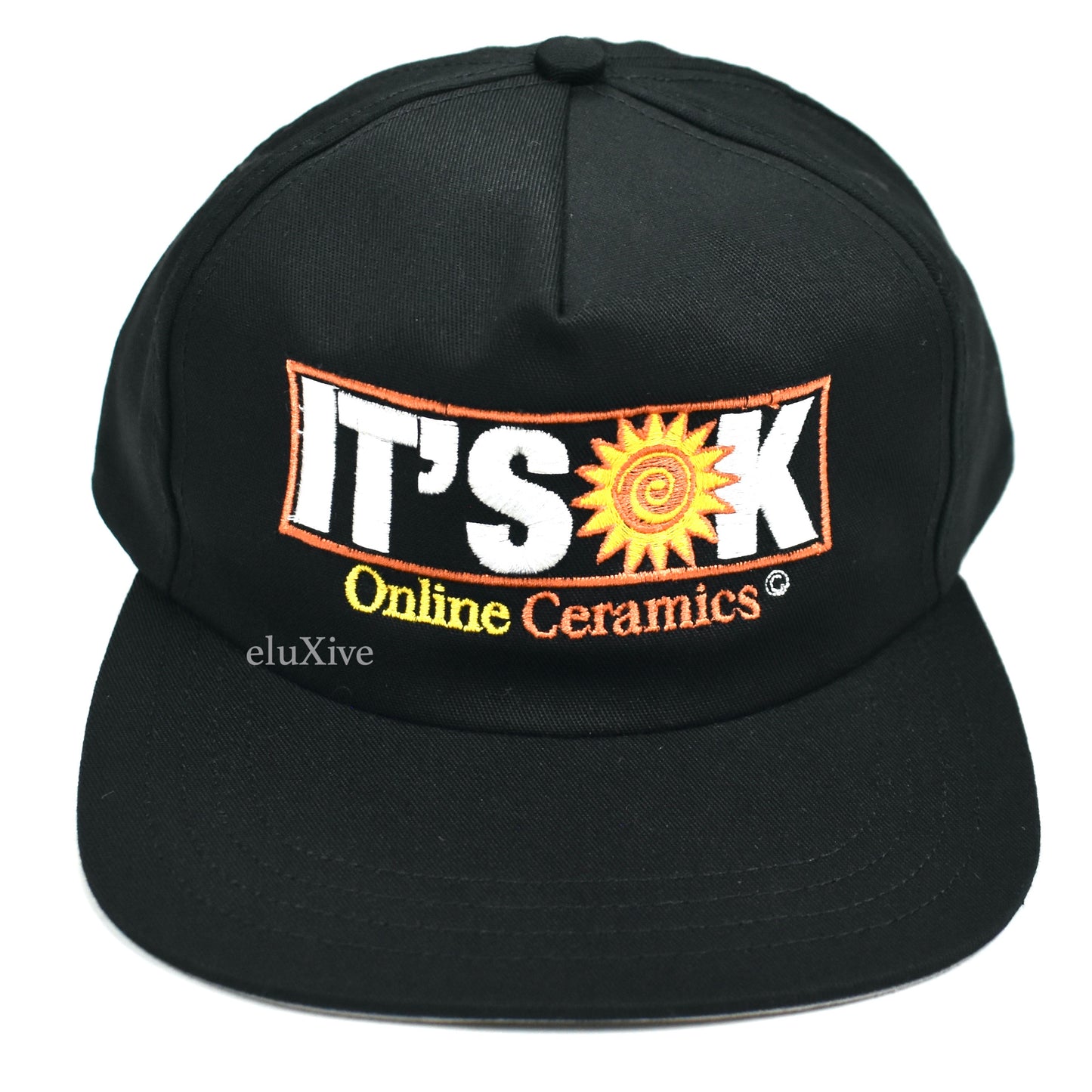 Online Ceramics - It's Ok Sun Logo Embroidered Hat (Black)