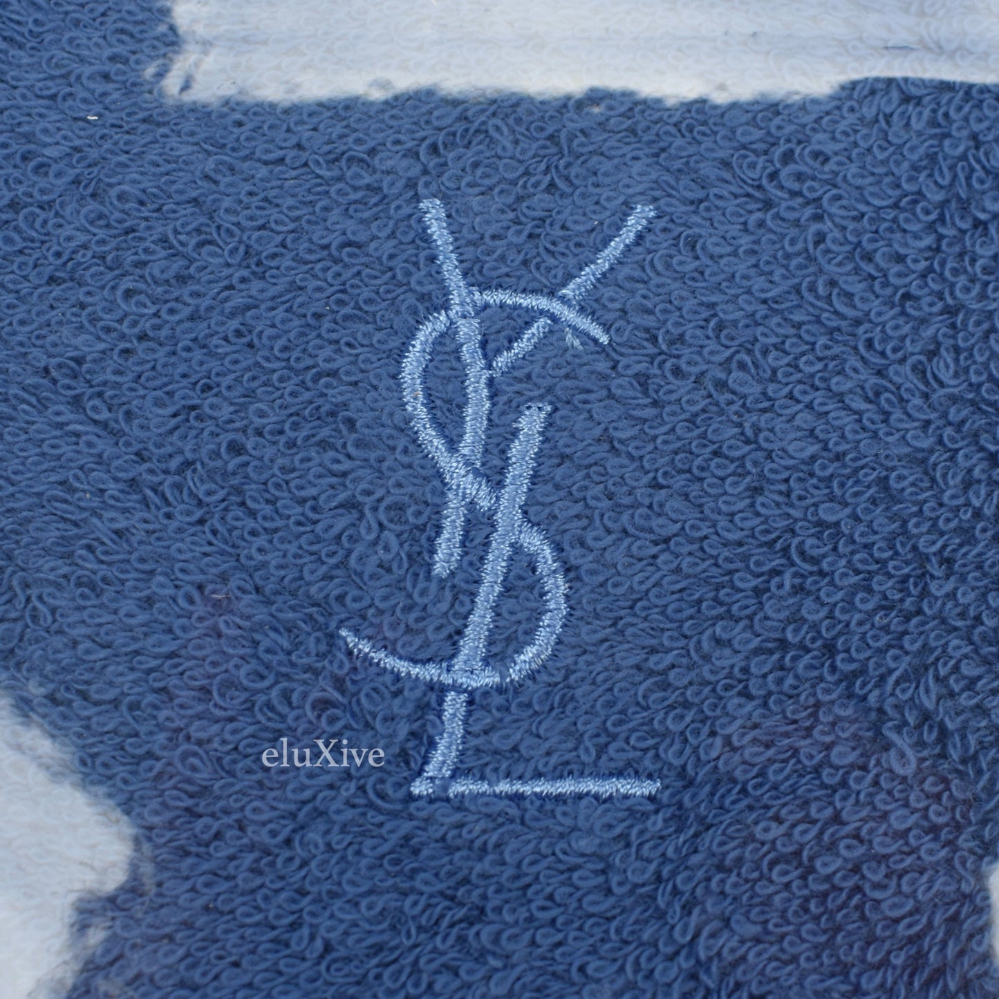 Yves Saint Laurent - Blue/White Set of 2 Logo Hand Towels (Small)