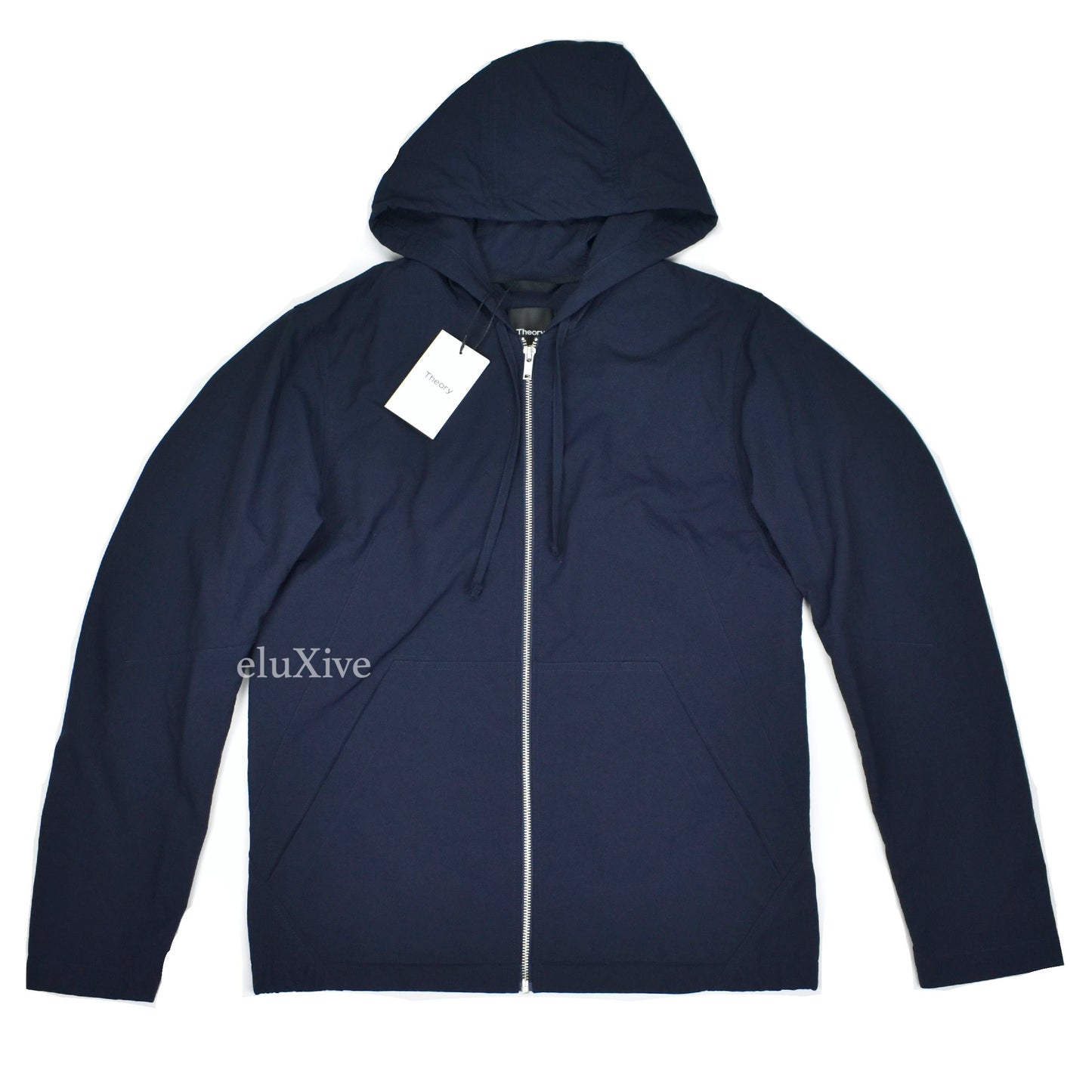 Theory - Navy Blue Classic Zip Up Rain Jacket