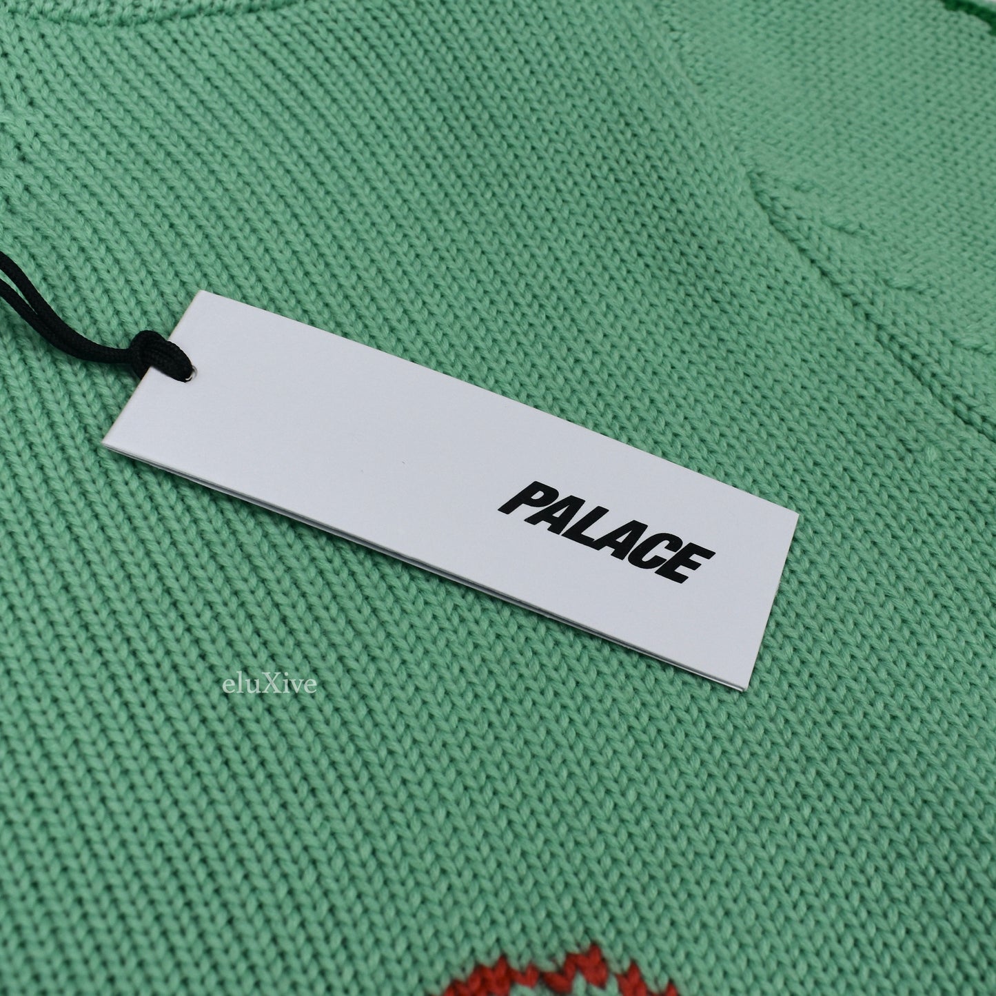 Palace - Green Strawberry Logo Knit Sweater