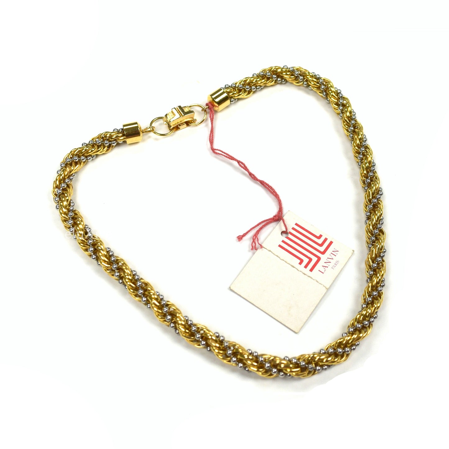 Lanvin - 15.5" Gold & Silver Twist Chain Necklace/Bracelet