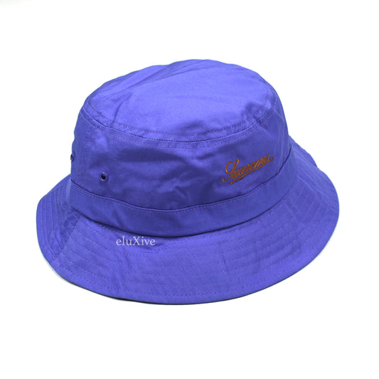Supreme - Bolt Snap Script Logo Bucket Hat (Violet Blue)