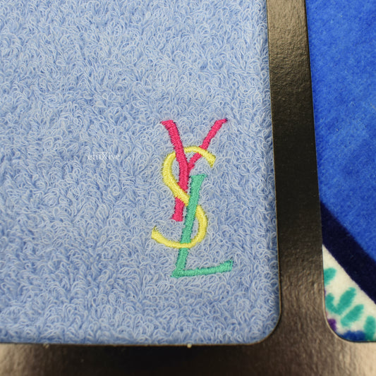Yves Saint Laurent - Blue Set of 2 Colorful Logo Hand Towels (Small)