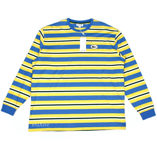 Lacoste - Yellow & Blue Striped L/S T-Shirt