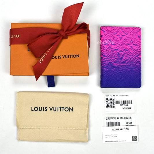 Louis Vuitton - Taurillon Leather Illusion Pocket Organizer (Blue/Pink)