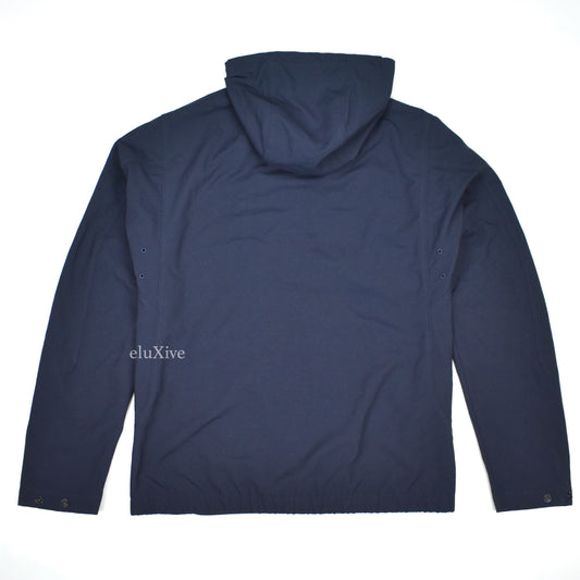 Theory - Navy Blue Classic Zip Up Rain Jacket