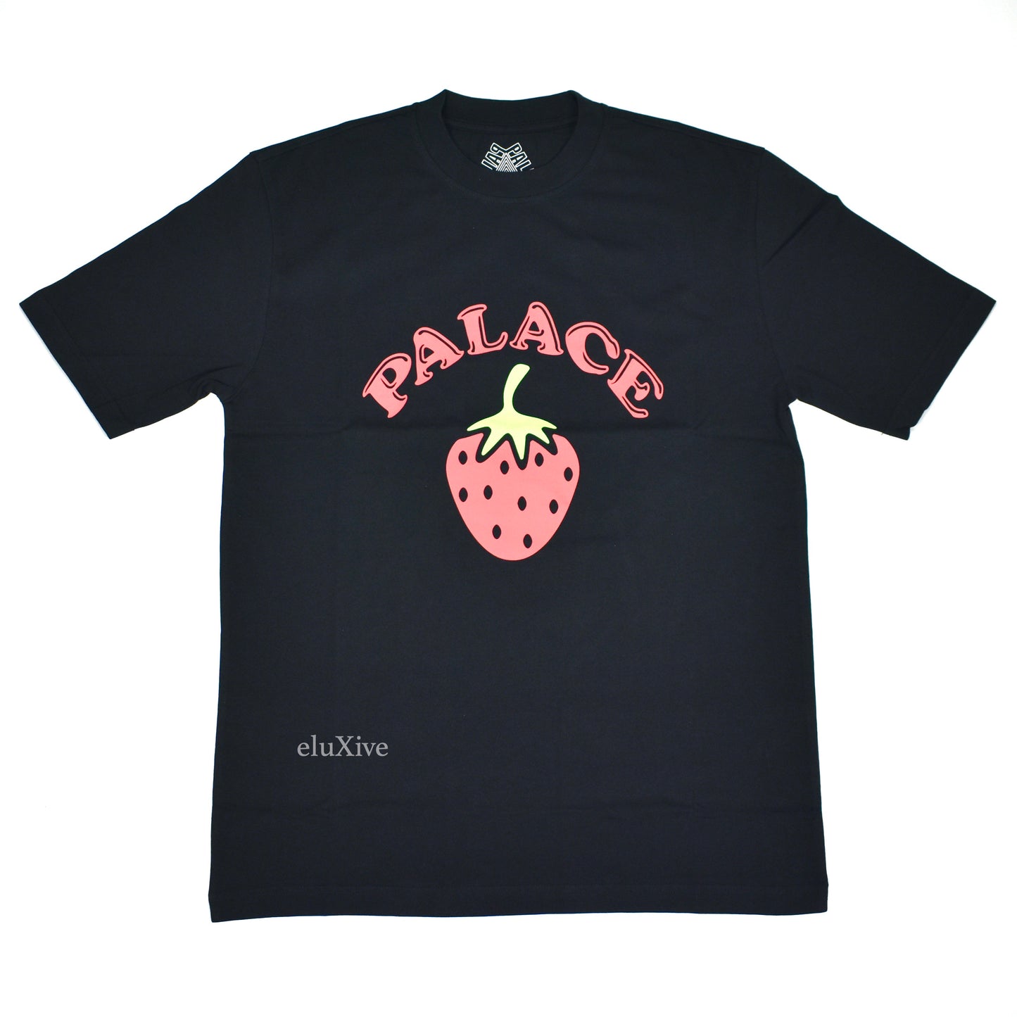 Palace - Fruity Strawberry Logo Print T-Shirt (Black)
