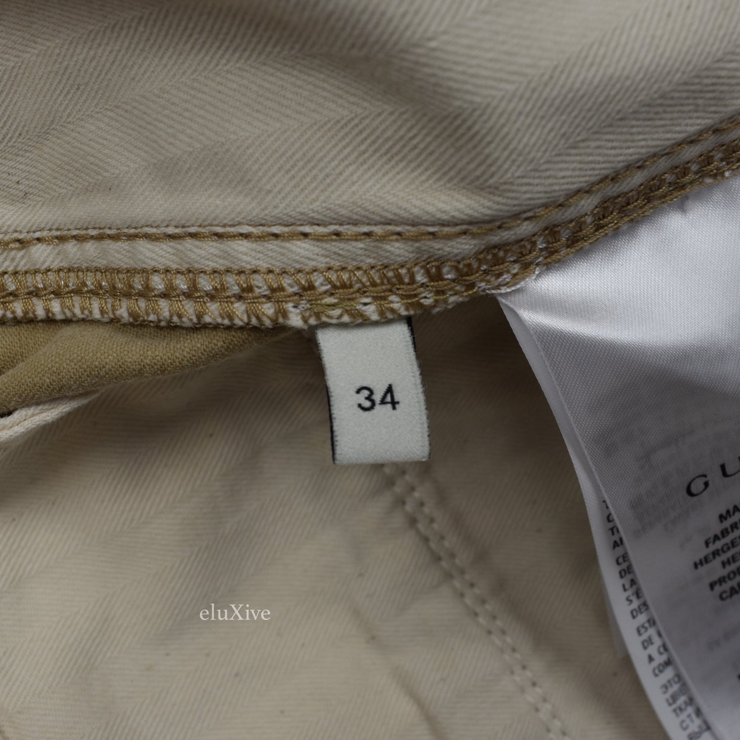 Gucci - Dragron Embroidered Chino Pants (Beige)