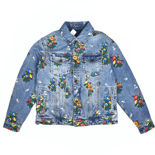 Kith - Floral Embroidered Denim Ellis Trucker Jacket