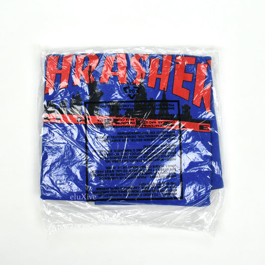 Supreme x Thrasher - Skyline Logo T-Shirt (Royal Blue)