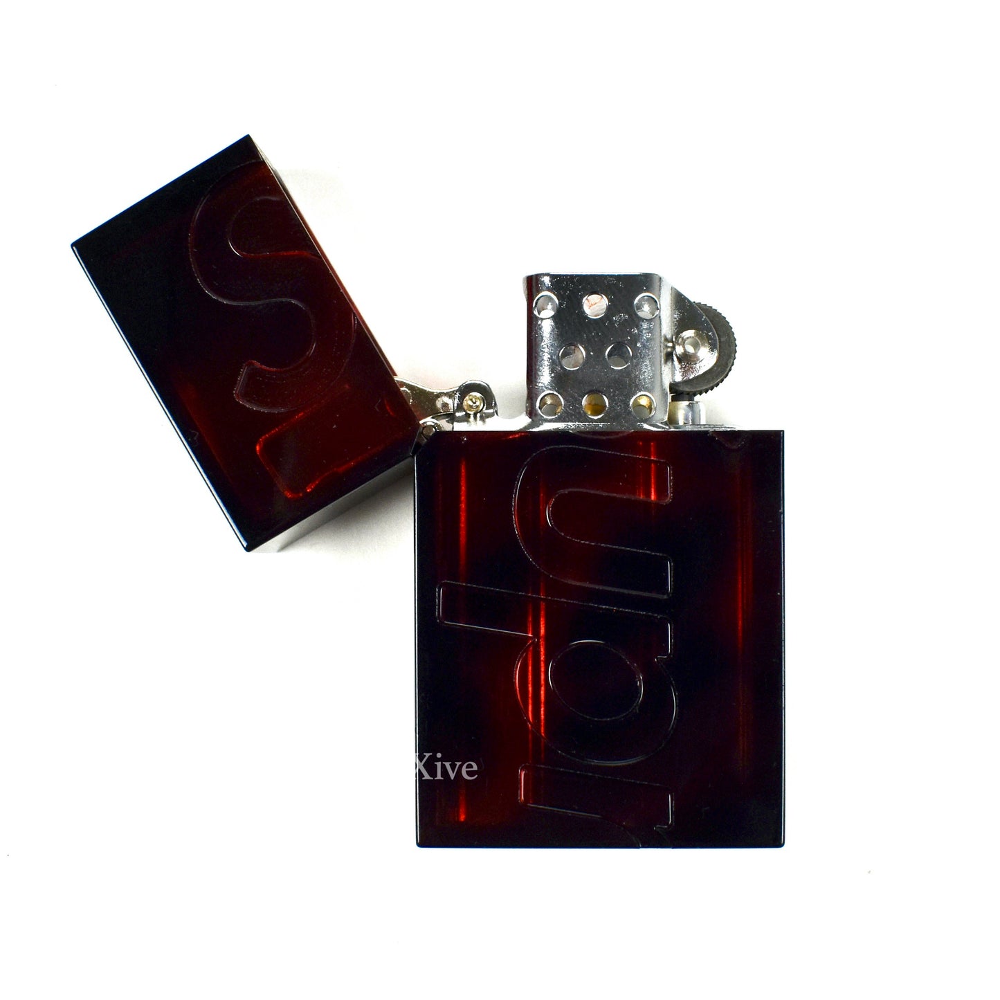 Supreme - Box Logo Engraved Tsubota Pearl Lighter (Tortoise)