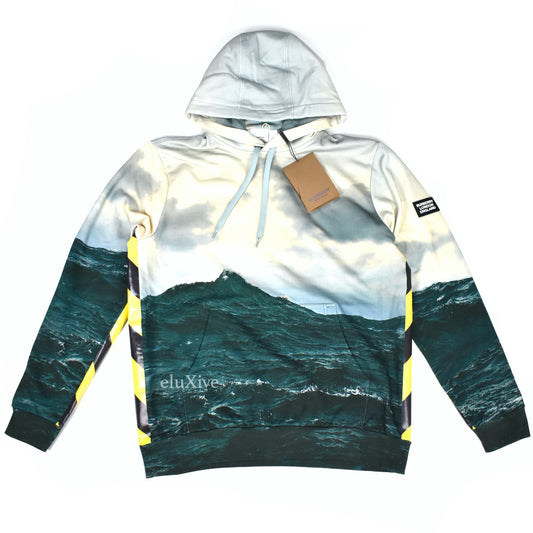 Burberry - Wave Print Sea Tape Hoodie