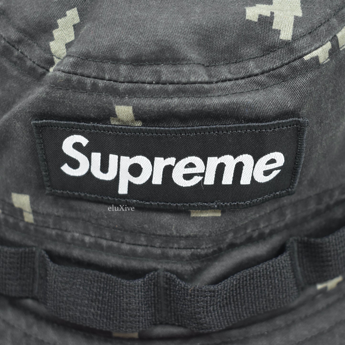 Supreme - Military Box Logo Boonie Bucket Hat (Black Camo)