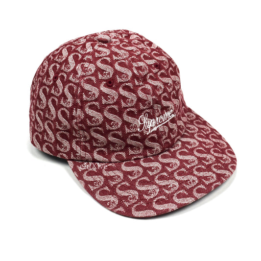 Supreme - Red Monogram Denim Script Logo Hat