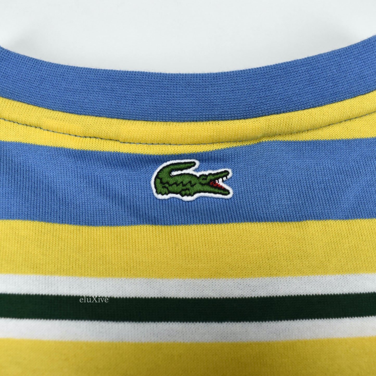 Lacoste - Yellow & Blue Striped L/S T-Shirt