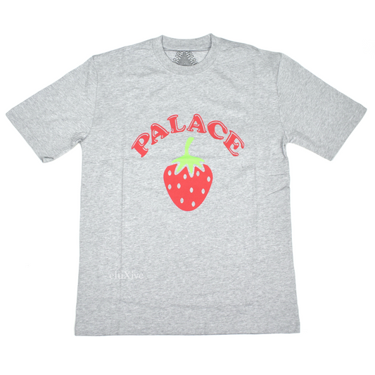 Palace - Fruity Strawberry Logo Print T-Shirt (Gray)