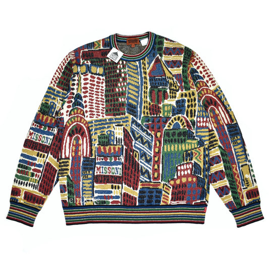 Supreme x Missoni - Multicolor Skyline Jacquard Logo Knit Sweater