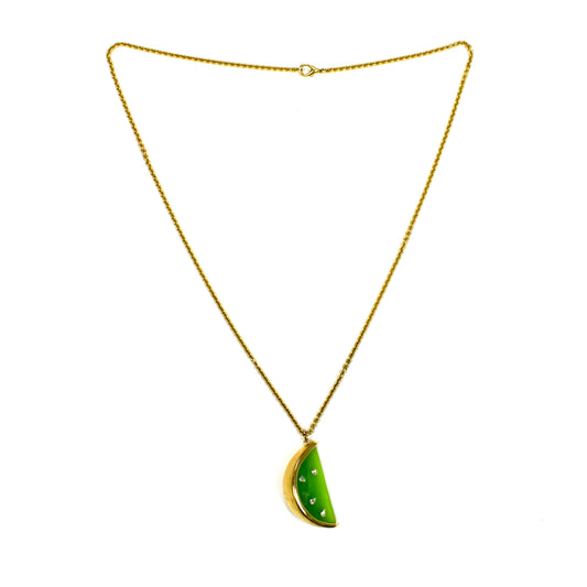 Givenchy - 35" Gold Lime Pendant Chain