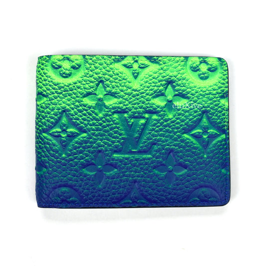 Louis Vuitton - Taurillon Leather Illusion Slender Wallet (Blue/Green)