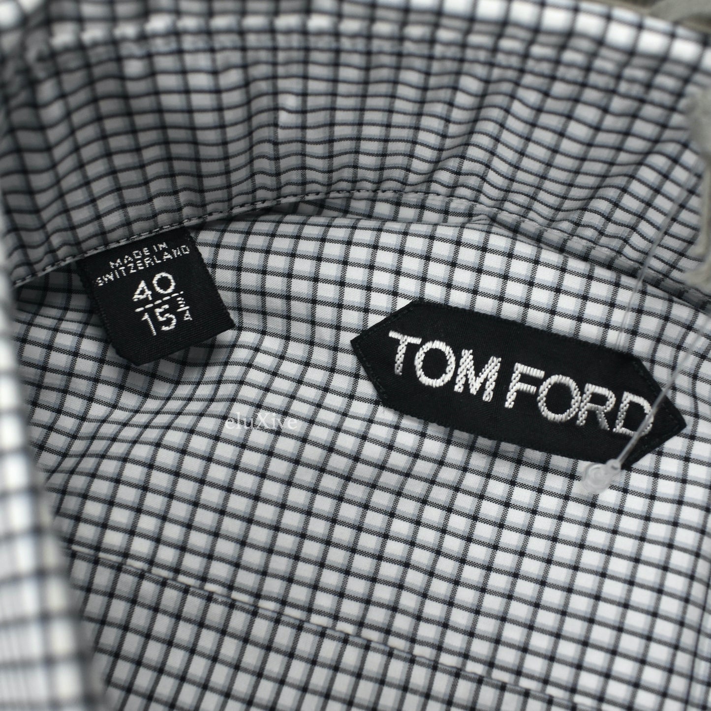 Tom Ford - Black/White Check Hidden Placket Shirt