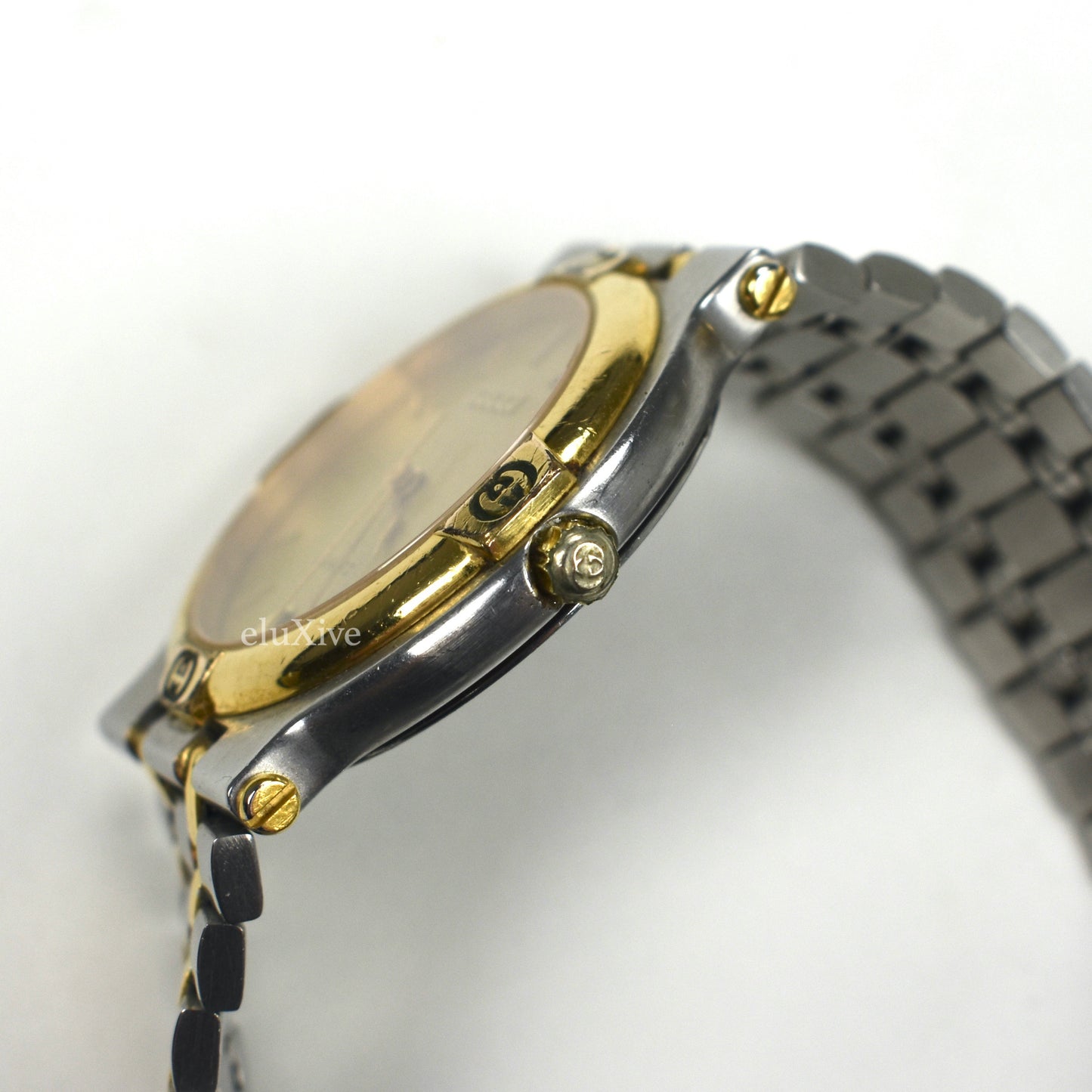 Gucci - 9000M Gold/Steel Champagne Dial Watch