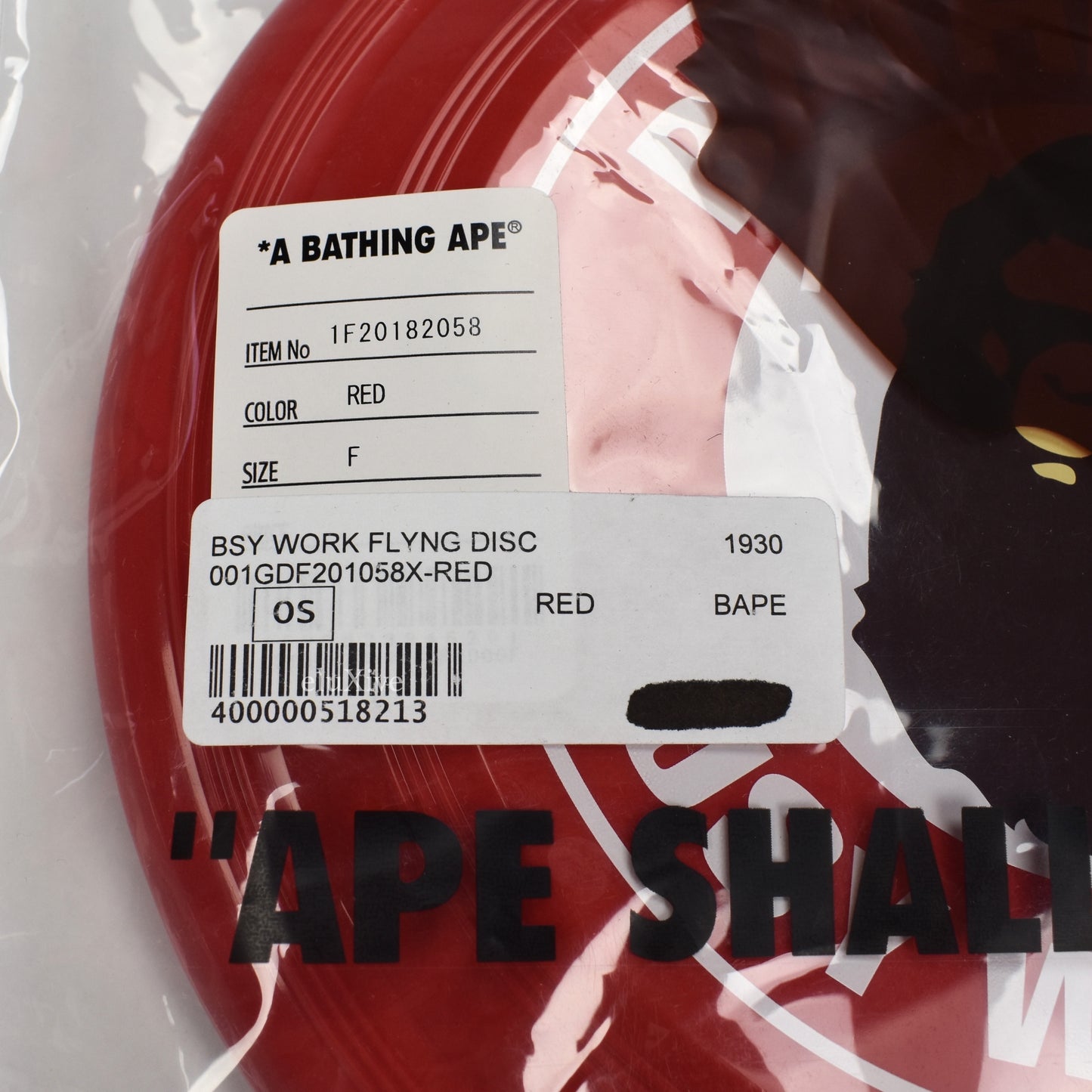 Bape - Busy Works Logo Frisbee (Red)