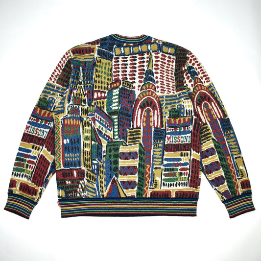 Supreme x Missoni - Multicolor Skyline Jacquard Logo Knit Sweater