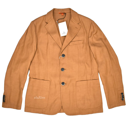 Barena - Tan Viscose Gabardine Unlined Sport Coat