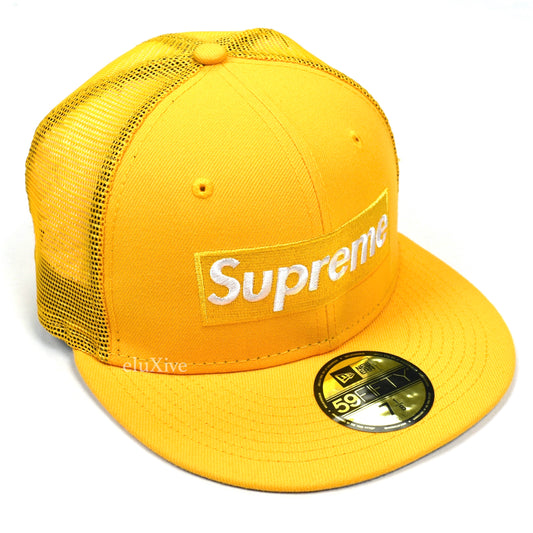 Supreme x New Era Yellow Box Logo Mesh Back Hat