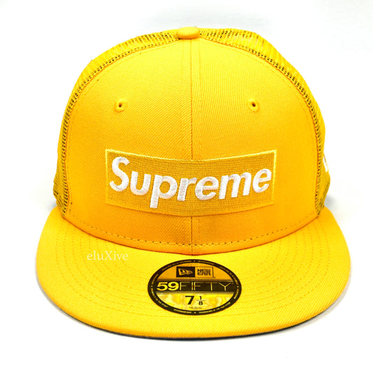 Supreme x New Era Yellow Box Logo Mesh Back Hat