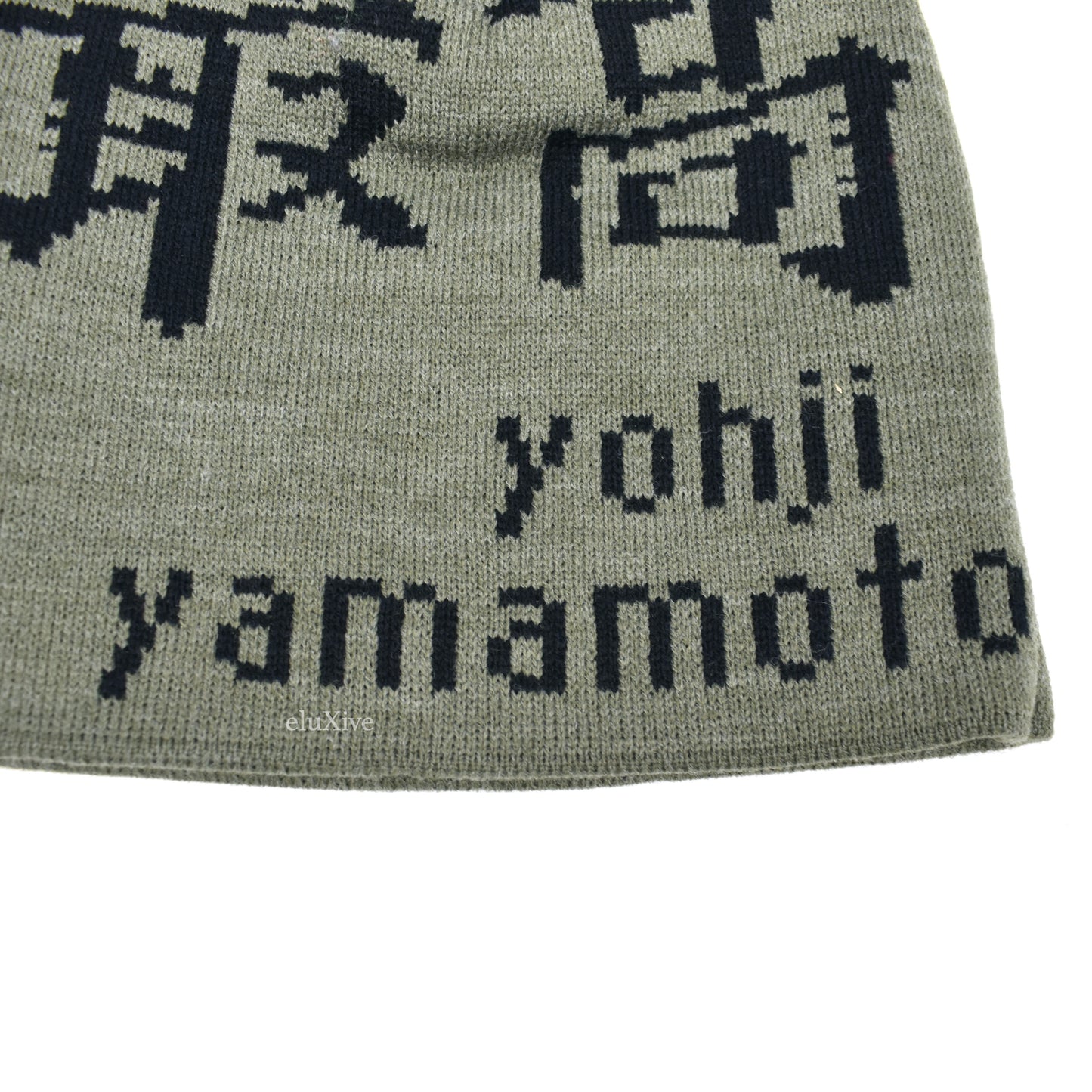 Supreme x Yohji Yamamoto - Olive Logo Knit Beanie
