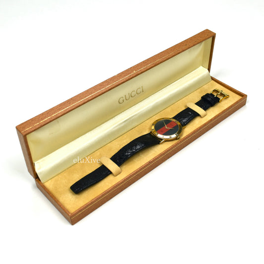 Gucci - 3000M Gold Web Dial Watch