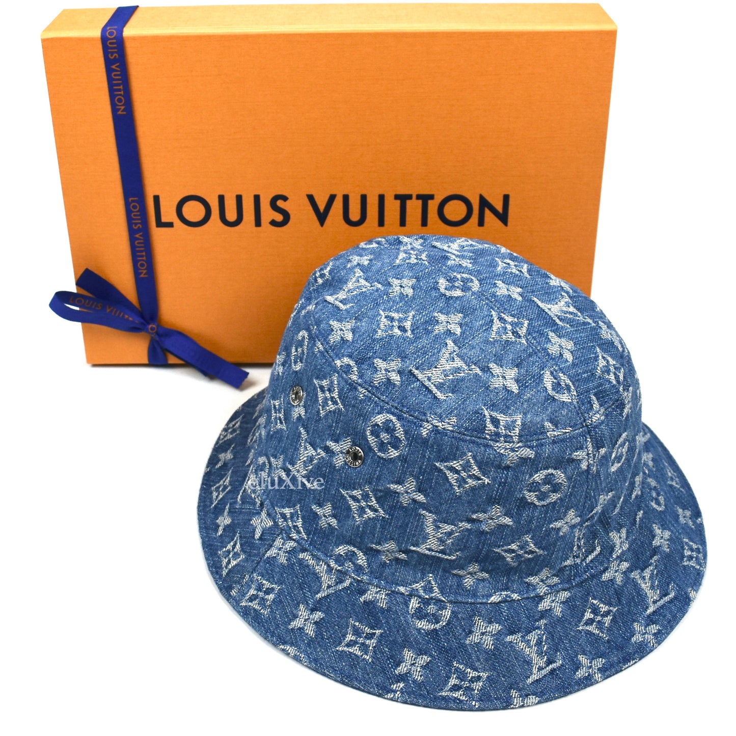 Louis Vuitton - Monogram Denim Woven Bucket Hat (Blue)