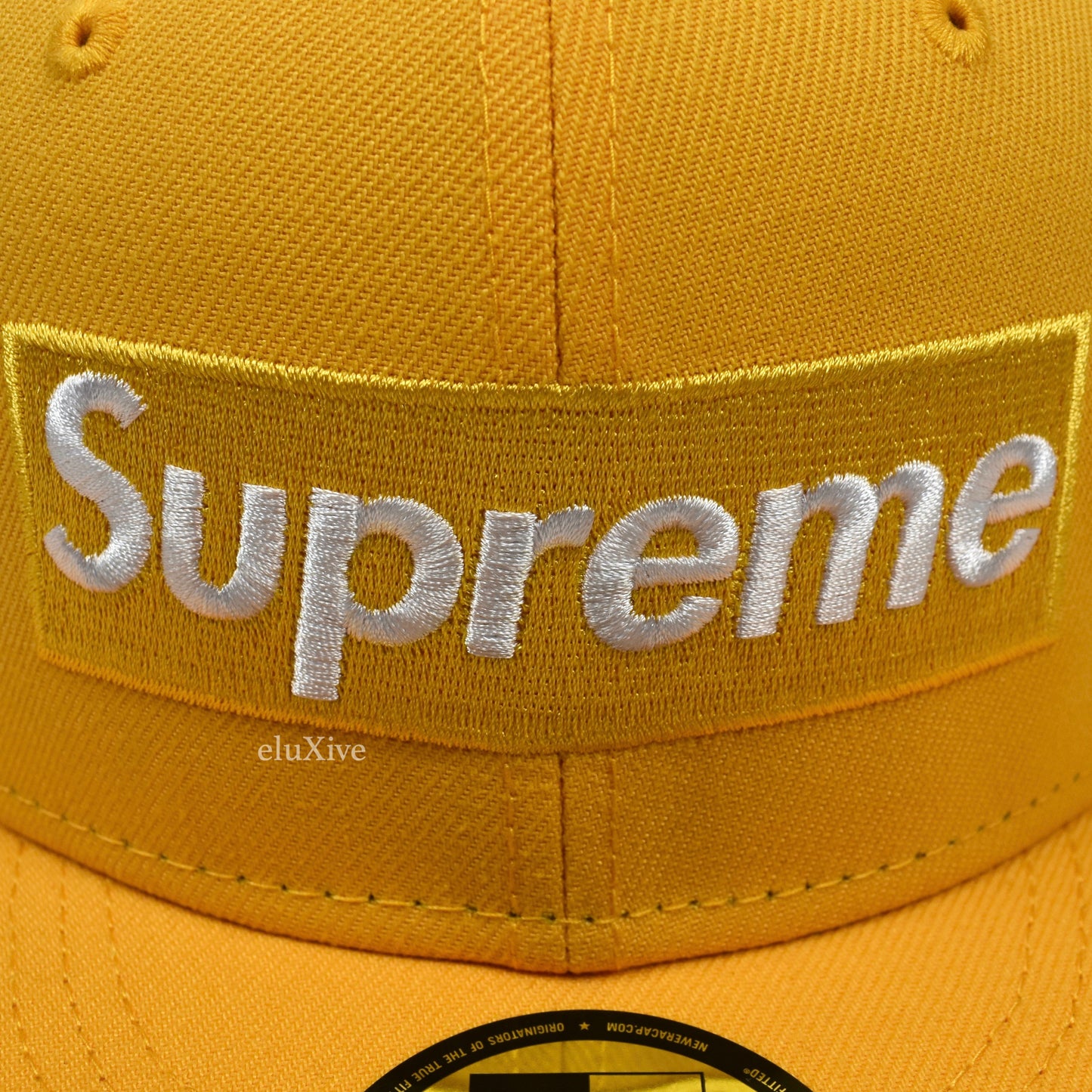 Supreme x New Era Yellow Box Logo Mesh Back Hat