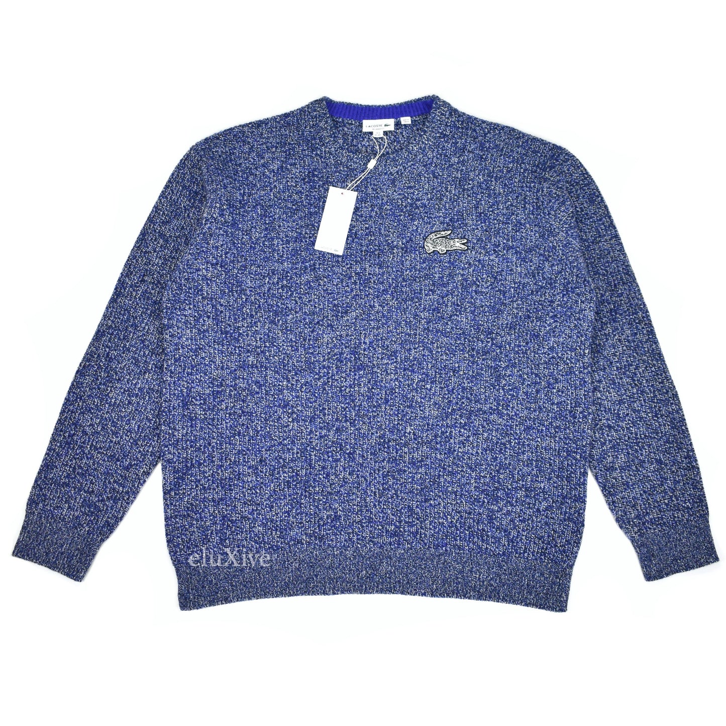 Lacoste - Heavy Knit Big Croc Logo Sweater (Blue)