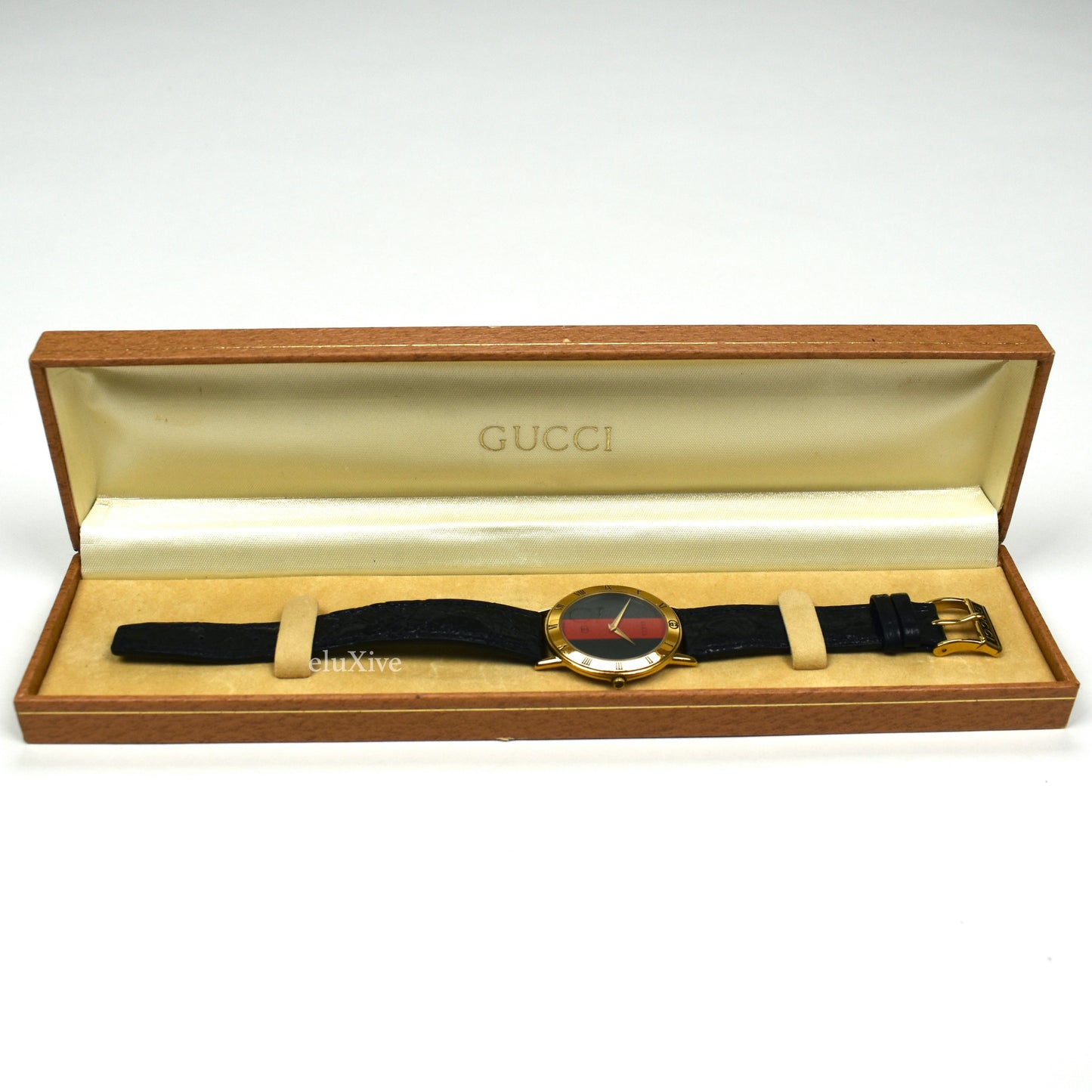 Gucci - 3000M Gold Web Dial Watch