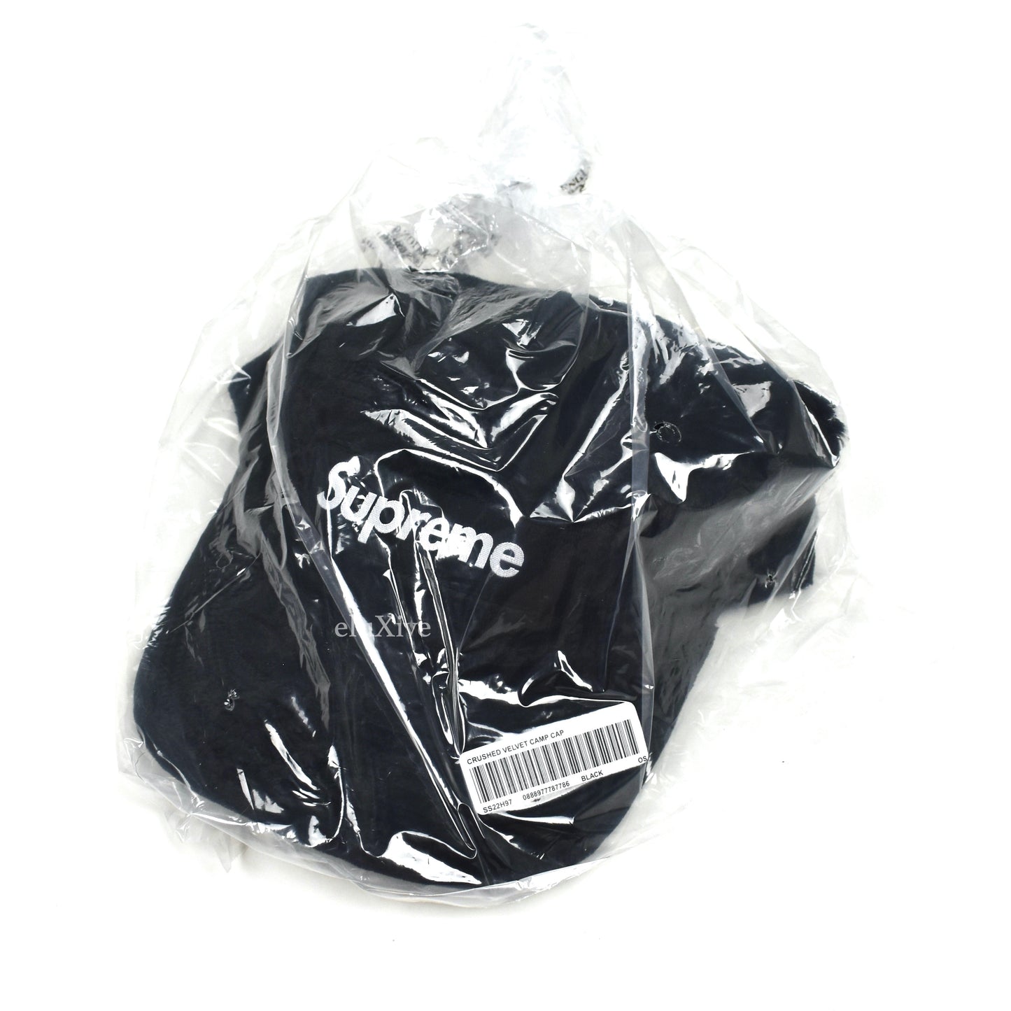 Supreme - Crushed Velvet Box Logo Hat (Black)