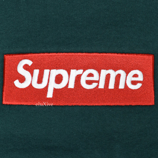 Supreme - Red Box Logo Crewneck Sweatshirt (Dark Pine Green)