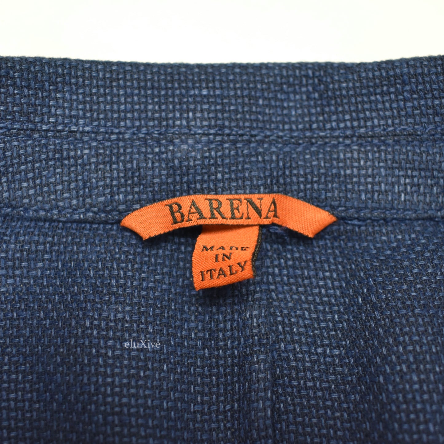 Barena - Navy Basket Woven Linen Unlined Sport Coat