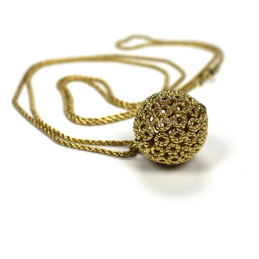 Dior - Gold Ball Pendant Chain Necklace