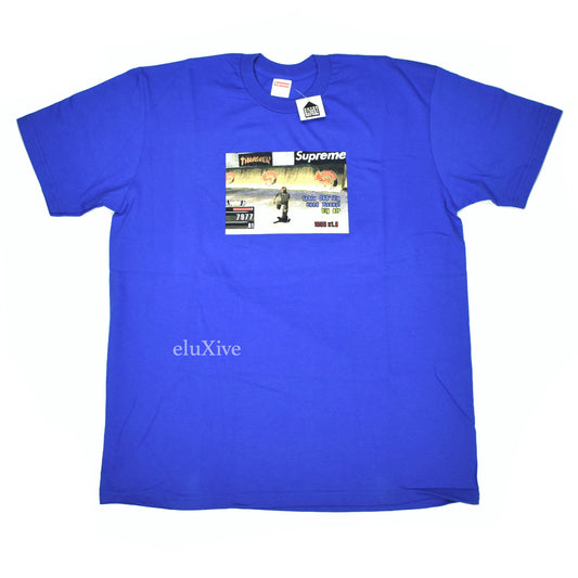 Supreme x Thrasher - Video Game Logo T-Shirt (Blue)