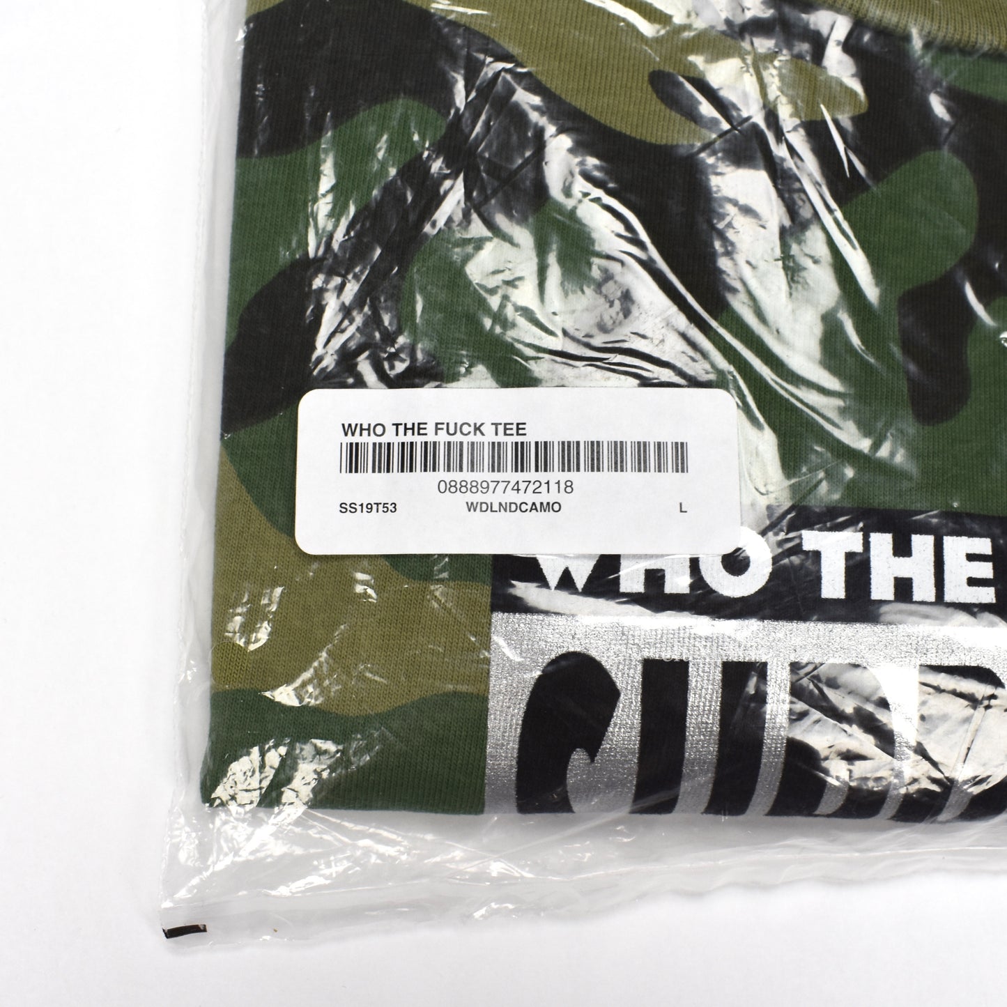 Supreme - Who The Fuck Logo T-Shirt (Camo)