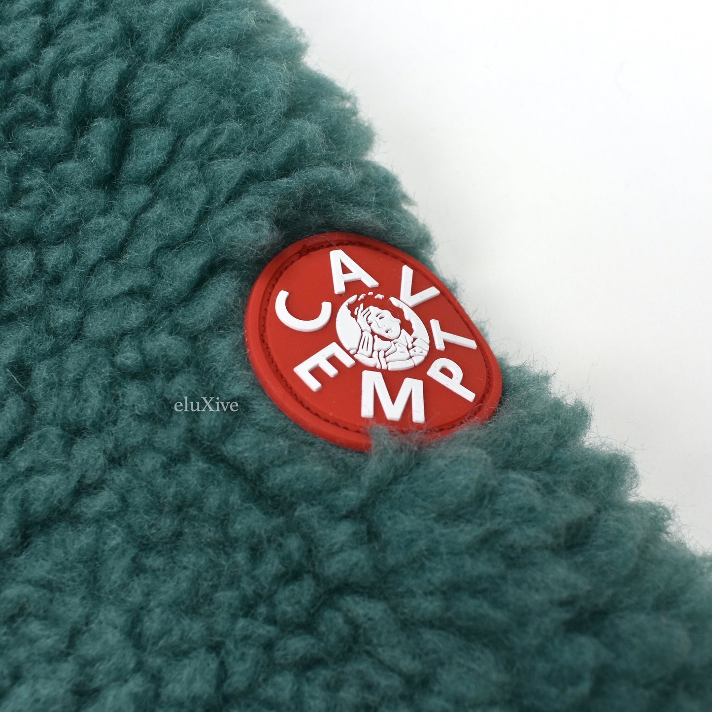 Cav Empt - Green Wool Boa Fleece Sweatshirt