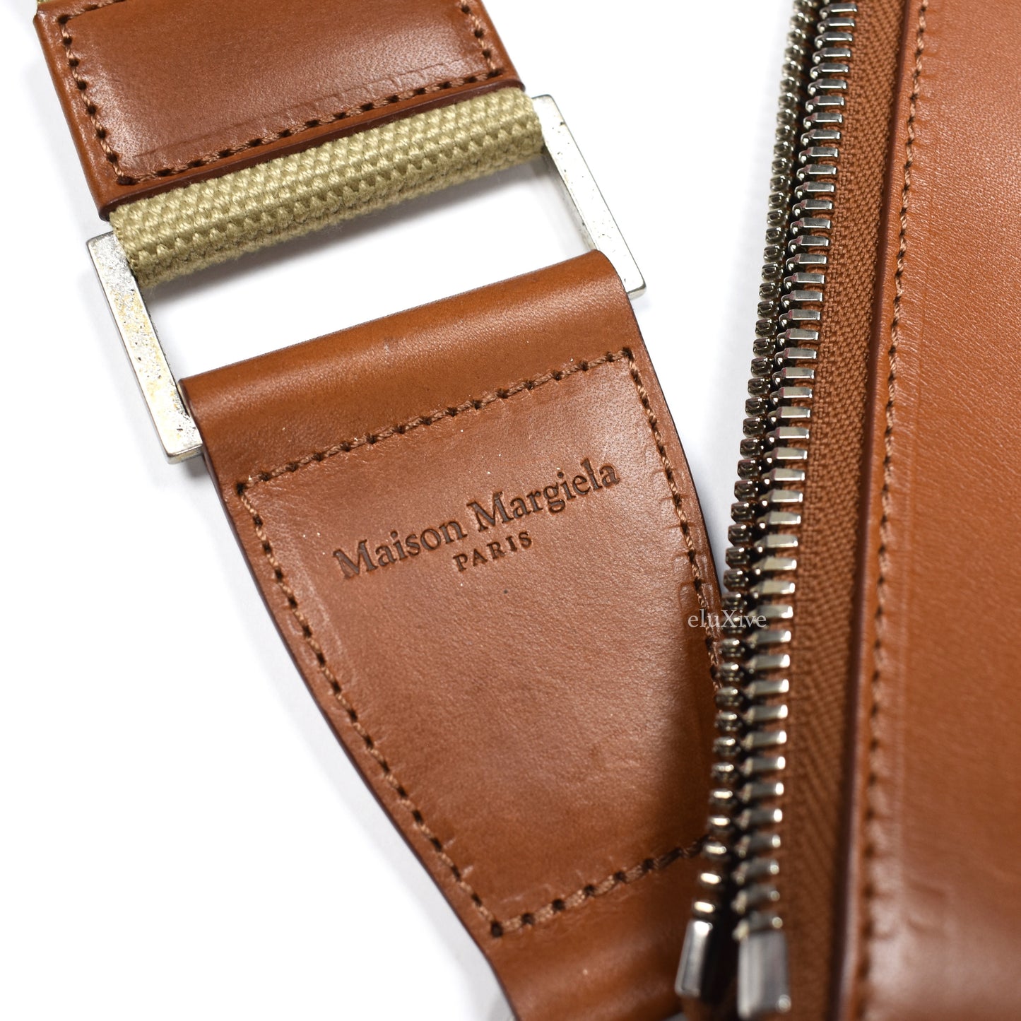 Maison Margiela - Beige Canvas & Leather Shoulder Bag