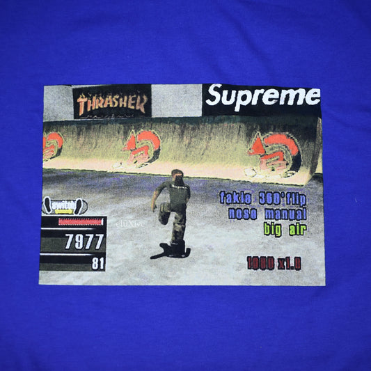 Supreme x Thrasher - Video Game Logo T-Shirt (Blue)